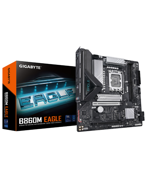 GIGABYTE B860M EAGLE Carte mère - Processeurs Intel Core Ultra, VRM 6+1+2+1 phases, jusqu'à 9066MHz DDR5, 1xPCIe 5.0 + 1xPCIe 4.
