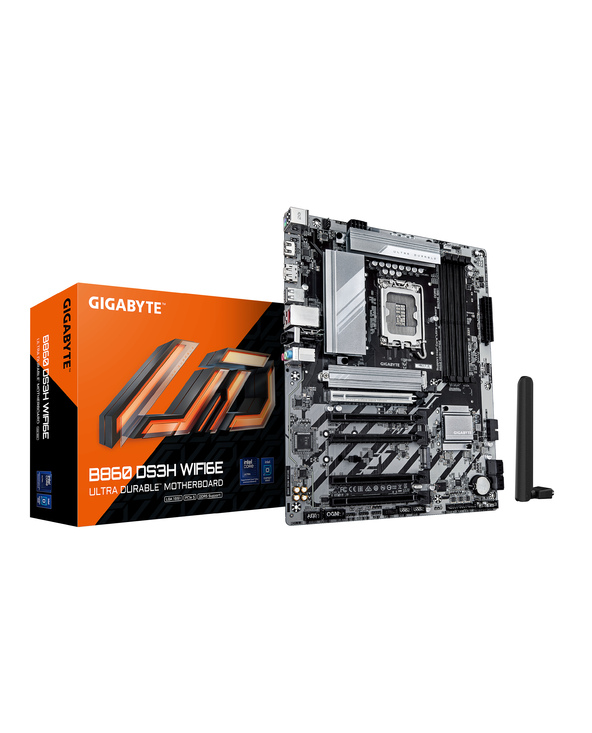 GIGABYTE B860 DS3H WIFI6E Carte mère - Processeurs Intel Core Ultra, VRM 8+1+2+2 phases, jusqu'à 9066MHz DDR5, 1xPCIe 5.0 + 1xPC