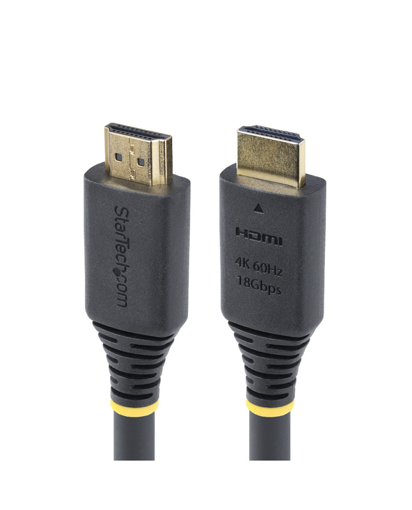 StarTech.com Câble HDMI Haut Débit de 5m Certifié Premium, 4K 60Hz/1440p 144Hz, HDR10/HDCP 2.2/ARC, 18Gbps, Cordon HDMI 2.0 UHD 