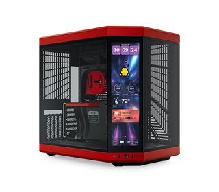 HYTE Y70 Touch Infinite Black Cherry Midi Tower Noir, Rouge