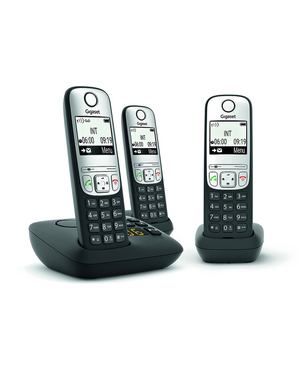 Gigaset A690A Trio Téléphone analog/dect Identification de l'appelant Noir