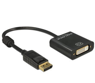 DeLOCK 62601 câble vidéo et adaptateur 0,2 m DisplayPort DVI-I Noir