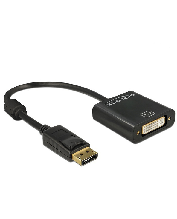 DeLOCK 62601 câble vidéo et adaptateur 0,2 m DisplayPort DVI-I Noir