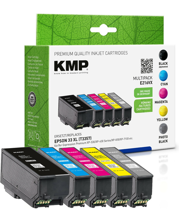 KMP 1633,4055 cartouche d'encre Compatible Rendement élevé (XL) Photo noire