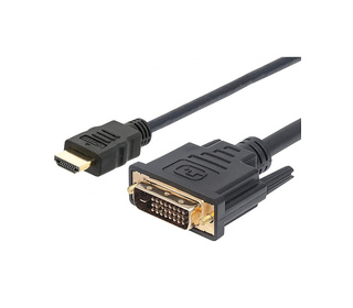 Techly 1.8m HDMI - DVI-D M/M 1,8 m Noir