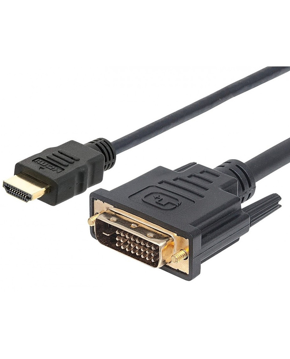 Techly 1.8m HDMI - DVI-D M/M 1,8 m Noir