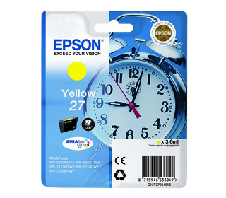 Epson Alarm clock 27 DURABrite Ultra cartouche d'encre 1 pièce(s) Original Jaune