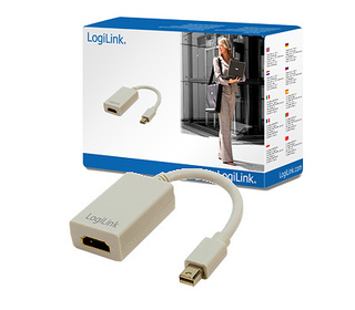LogiLink Mini DisplayPort / HDMI Adapter 0,1 m HDMI Type A (Standard) Gris