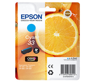 Epson Oranges C13T33424010 cartouche d'encre 1 pièce(s) Original Cyan