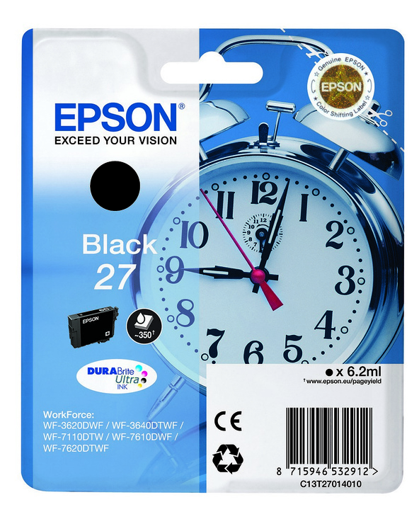 Epson Alarm clock 27 DURABrite Ultra cartouche d'encre 1 pièce(s) Original Rendement standard Noir