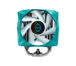Iceberg IceSLEET X5 Processeur Refroidisseur d'air 12 cm Chrome, Turquoise 1 pièce(s)