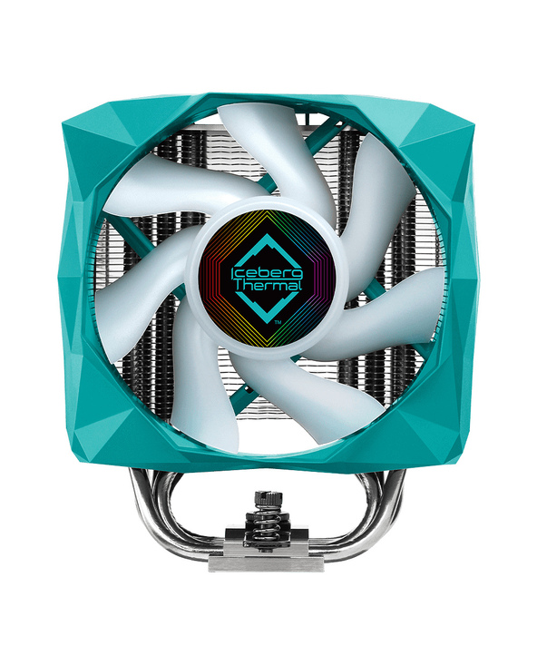 Iceberg IceSLEET X5 Processeur Refroidisseur d'air 12 cm Chrome, Turquoise 1 pièce(s)