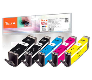 Peach Multipack, XXL compatible avec Canon PGI-580XXL, CLI-581XXL