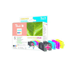 Peach 316405 cartouche d'encre 5 pièce(s) Noir, Cyan, Magenta, Jaune