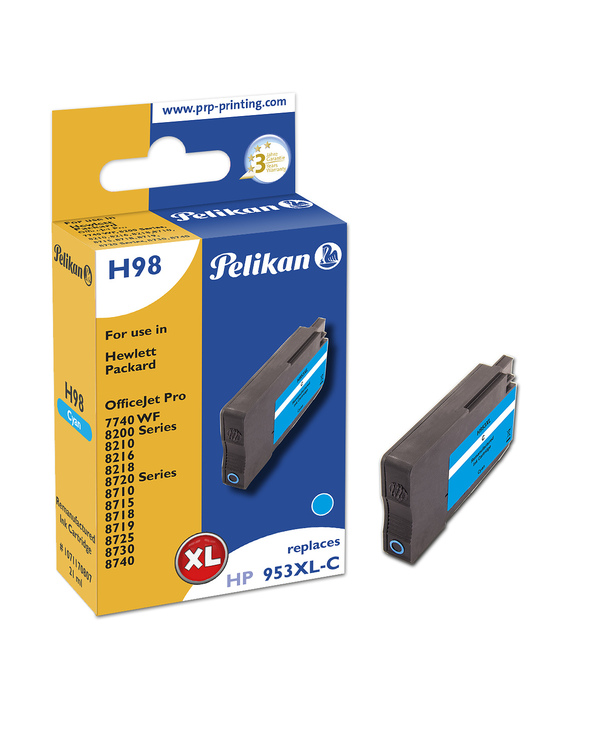 Pelikan H98 Cyan cartouche d'encre 1 pièce(s) Compatible Rendement élevé (XL)