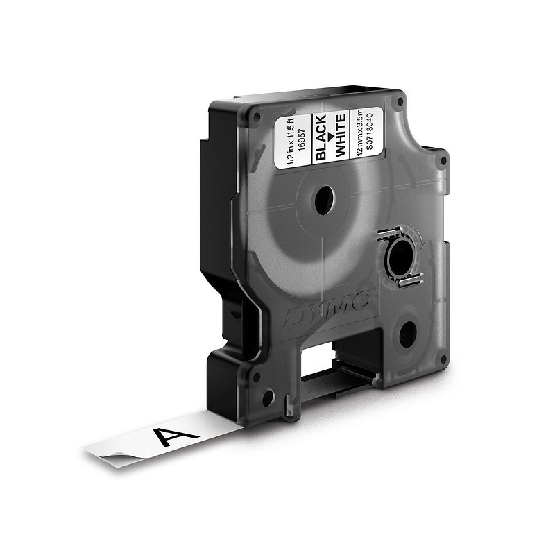 DYMO D1 - Durable Étiquettes - Noir sur blanc - 12mm x 5.5m