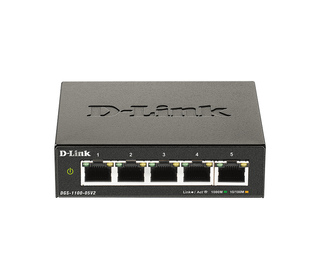 D-Link DGS-1100-05V2/E commutateur réseau Géré L2 Gigabit Ethernet (10/100/1000) Noir