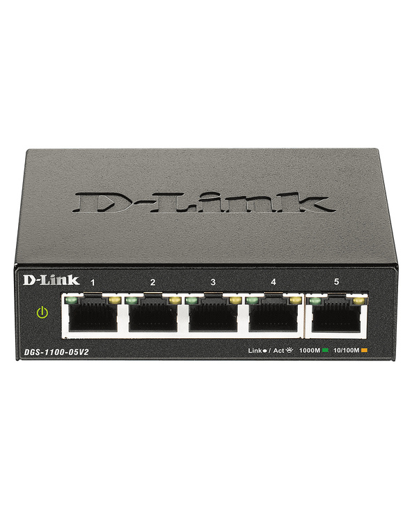 D-Link DGS-1100-05V2/E commutateur réseau Géré L2 Gigabit Ethernet (10/100/1000) Noir
