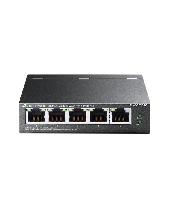 TP-Link TL-SF1005P Non-géré Fast Ethernet (10/100) Connexion Ethernet, supportant l'alimentation via ce port (PoE) Noir