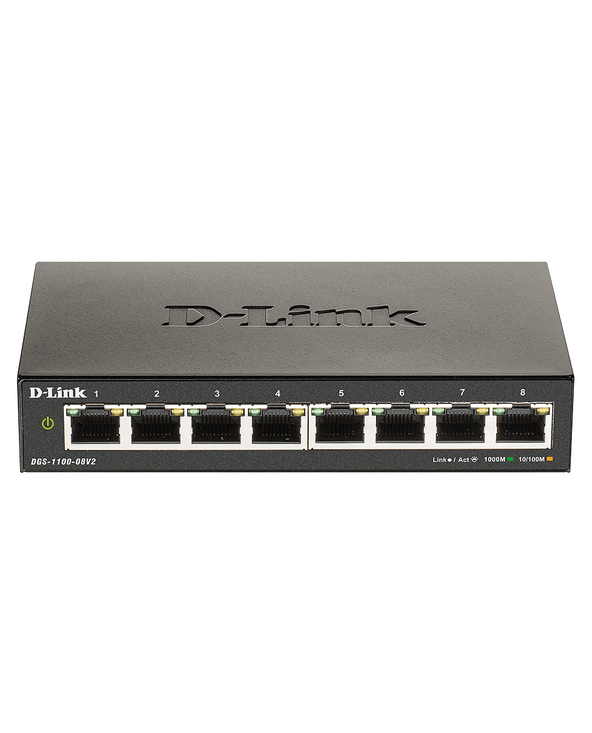 D-Link DGS-1100-08V2 Géré L2 Gigabit Ethernet (10/100/1000) Noir