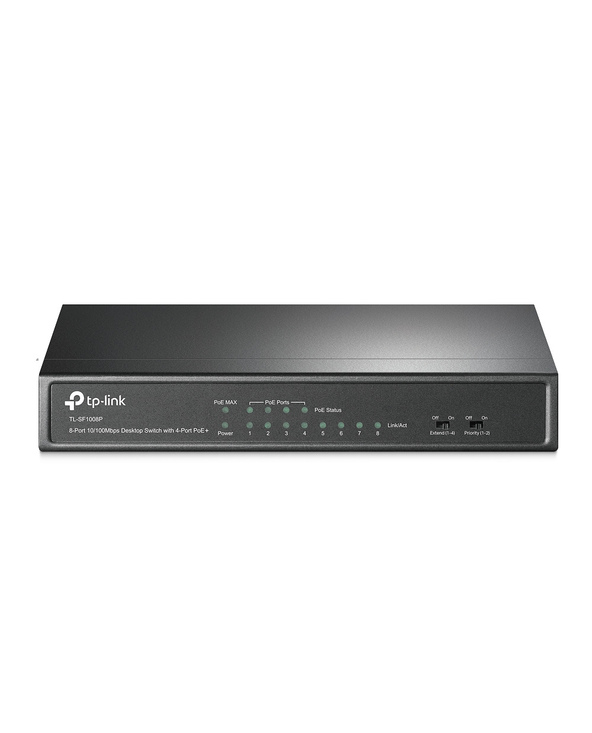 TP-Link TL-SF1008P Non-géré Fast Ethernet (10/100) Connexion Ethernet, supportant l'alimentation via ce port (PoE) Noir