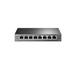 TP-Link TL-SG108PE Géré L2 Gigabit Ethernet (10/100/1000) Connexion Ethernet, supportant l'alimentation via ce port (PoE) Noir