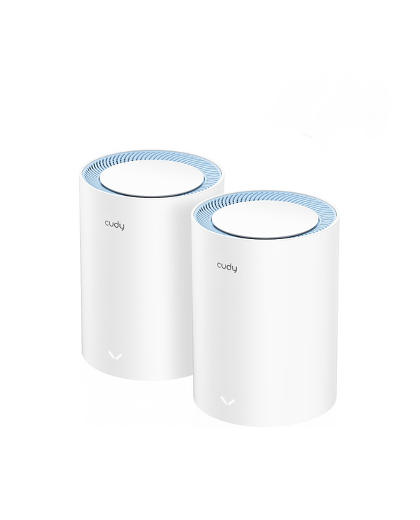 Cudy M1200 2-PACK système Wi-Fi maillé Bi-bande (2,4 GHz / 5 GHz) Wi-Fi 5 (802.11ac) Blanc 1 Interne