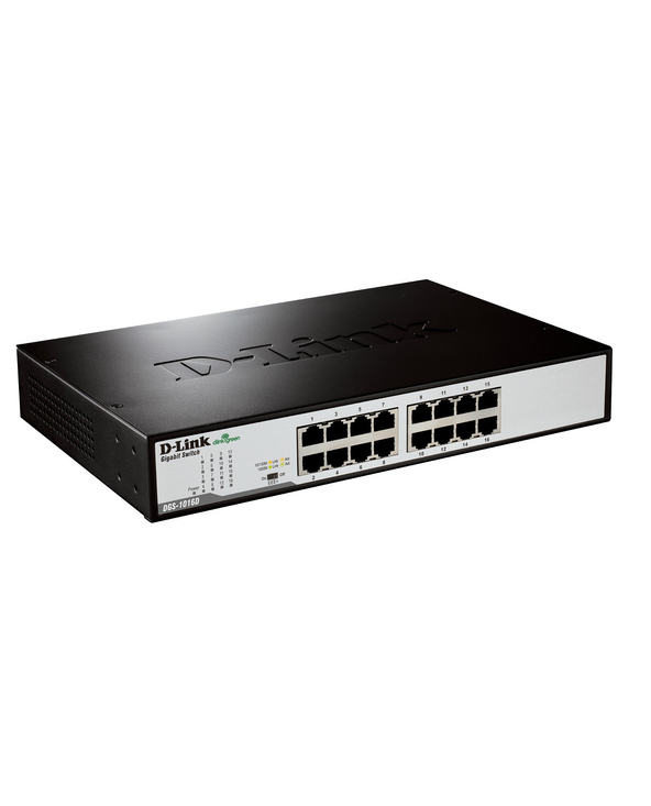 D-Link DGS-1016D/E commutateur réseau Non-géré Noir, Métallique