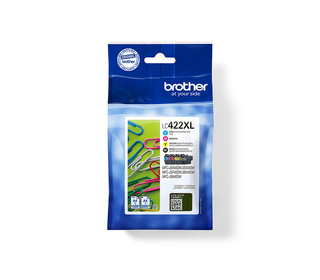 Brother LC-422XLVAL cartouche d'encre 4 pièce(s) Original Noir, Cyan, Magenta, Jaune