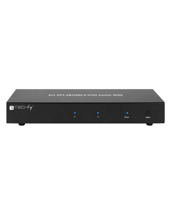 Techly IDATA DP-KVM2 commutateur écran, clavier et souris Noir