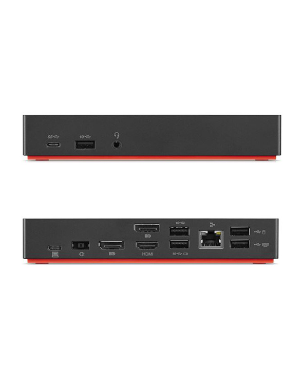 Origin Storage 40AF0135EU station d'accueil USB 3.2 Gen 1 (3.1 Gen 1) Type-A + Type-C Charbon de bois, Rouge