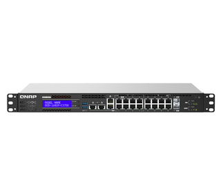 QNAP QGD-1602P Géré L2 Gigabit Ethernet (10/100/1000) Connexion Ethernet, supportant l'alimentation via ce port (PoE) 1U Noir, G