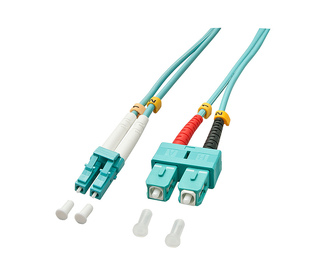 Lindy 2.0m OM3 LC - SC Duplex câble InfiniBand et à fibres optiques 2 m Turquoise