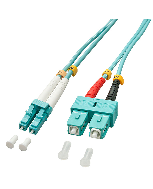 Lindy 2.0m OM3 LC - SC Duplex câble InfiniBand et à fibres optiques 2 m Turquoise