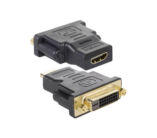 Techly DVI-D - HDMI F/F Noir