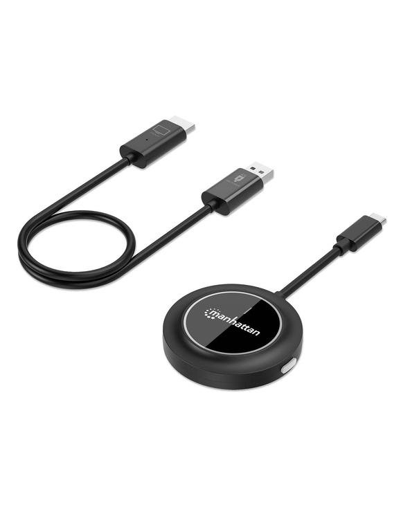 Manhattan 208420 extension audio/video Émetteur et récepteur AV Noir