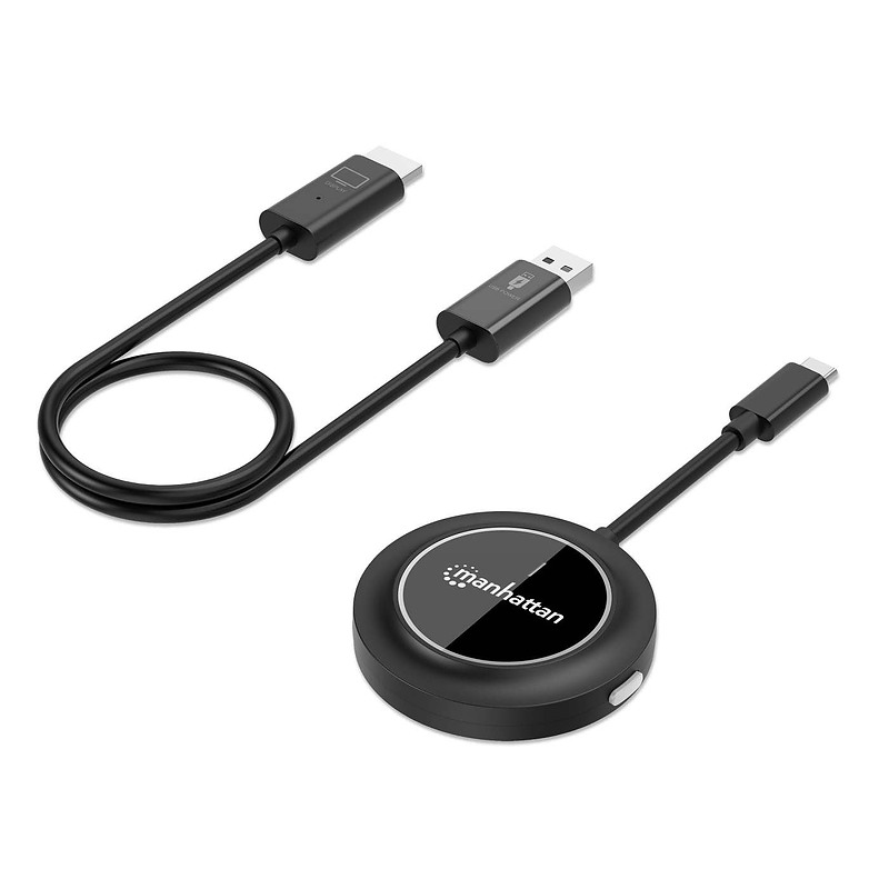 Manhattan 208420 extension audio/video Émetteur et récepteur AV Noir