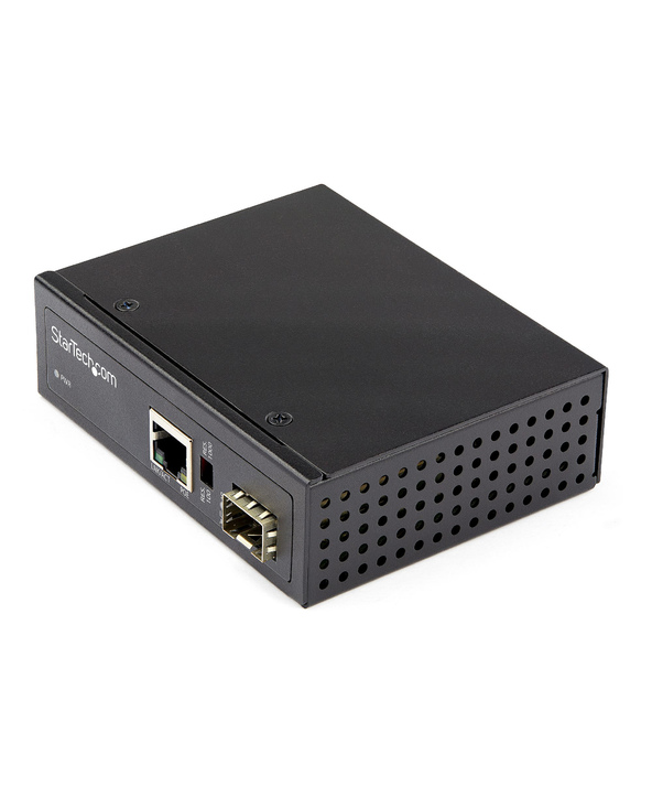 StarTech.com Convertisseur Fibre RJ45 PoE+ Industriel 60W - SFP vers RJ45 - Gigabit Fibre Optique Mono Mode/Multi Mode vers Cuiv