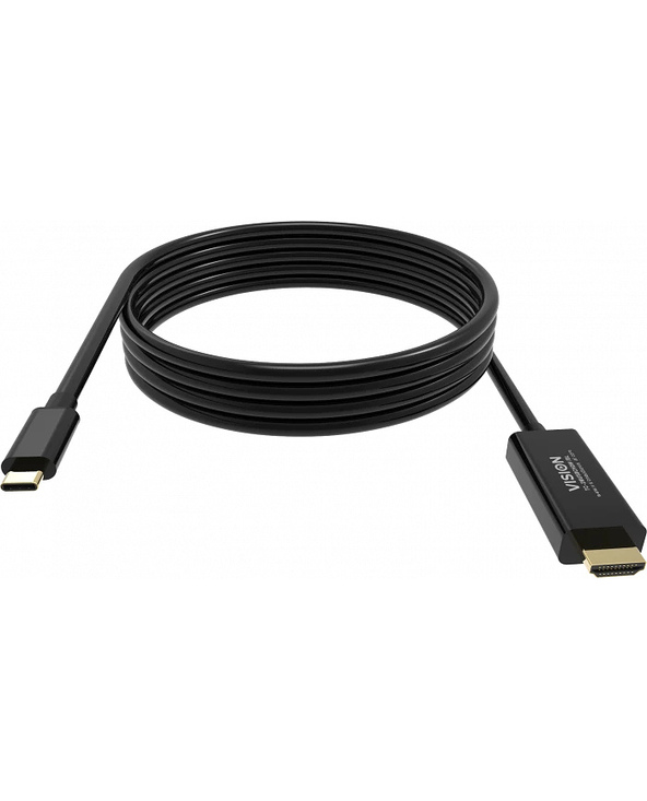 Vision TC 2MUSBCDP8K/BL câble DisplayPort 2 m USB Type-C Noir