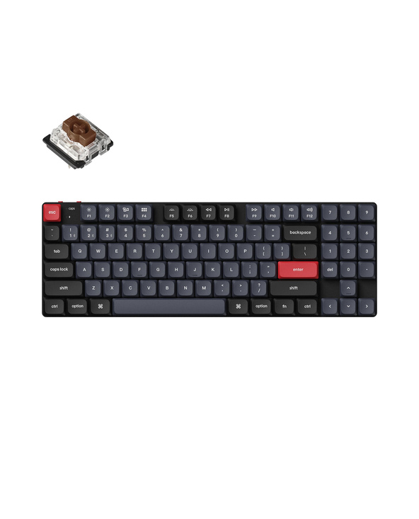 Keychron K13 Pro clavier Universel USB + Bluetooth Noir, Gris, Rouge