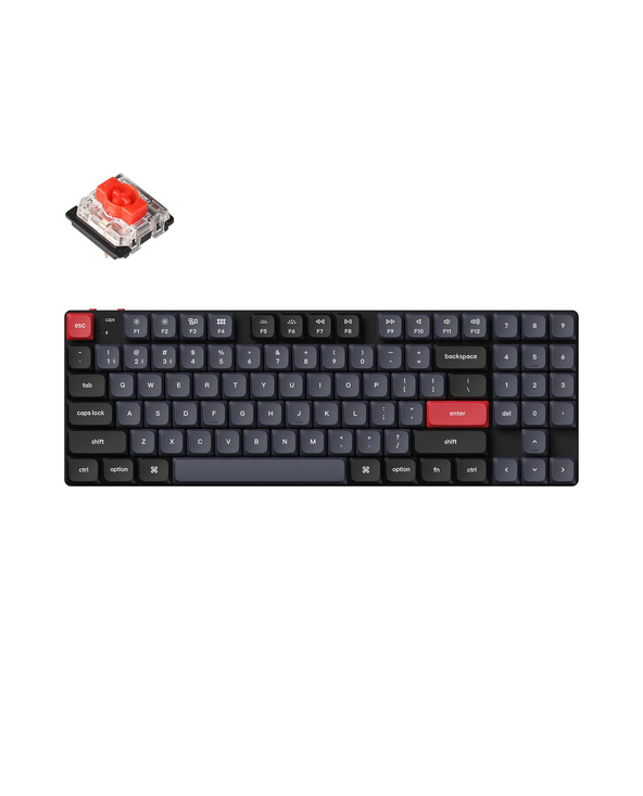 Keychron K13 Pro clavier Universel USB + Bluetooth Noir, Gris, Rouge