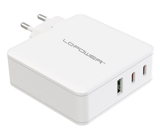 LC-Power LC-GAN-100 chargeur d'appareils mobiles Universel Blanc Secteur Charge rapide Intérieure