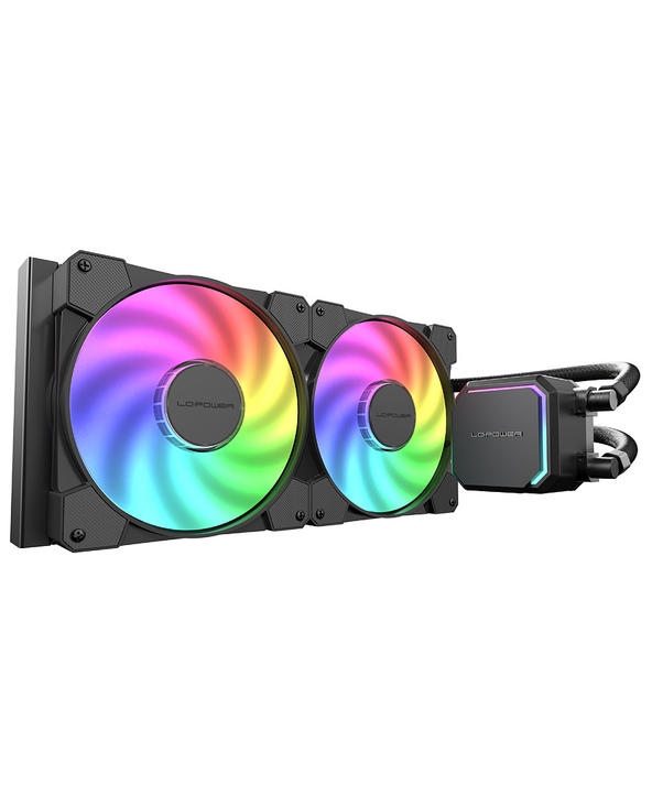 LC-Power LC-CC-280-B-ARGB système de refroidissement d’ordinateur Processeur Refroidisseur de liquide tout-en-un 14 cm Noir