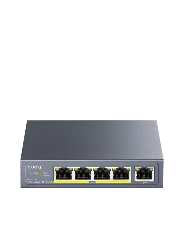 Cudy GS1005P commutateur réseau Gigabit Ethernet (10/100/1000) Connexion Ethernet, supportant l'alimentation via ce port (PoE) G