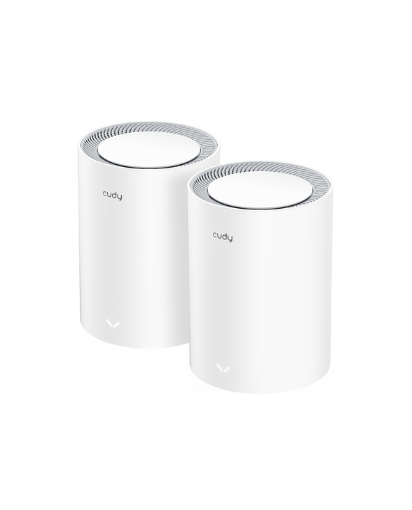 Cudy M3000 2-PACK système Wi-Fi maillé Bi-bande (2,4 GHz / 5 GHz) Wi-Fi 6 (802.11ax) Gris, Blanc 1 Interne