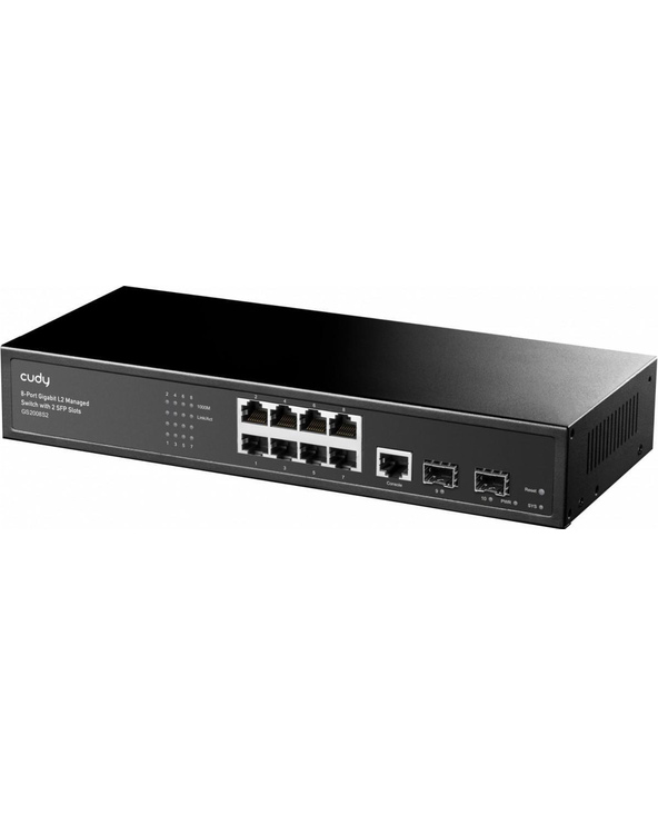 Cudy GS2008S2 commutateur réseau Géré L2 Gigabit Ethernet (10/100/1000) 1U Noir