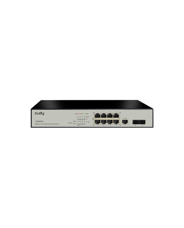 Cudy GS2008PS2 commutateur réseau Géré L2 Gigabit Ethernet (10/100/1000) Connexion Ethernet, supportant l'alimentation via ce po