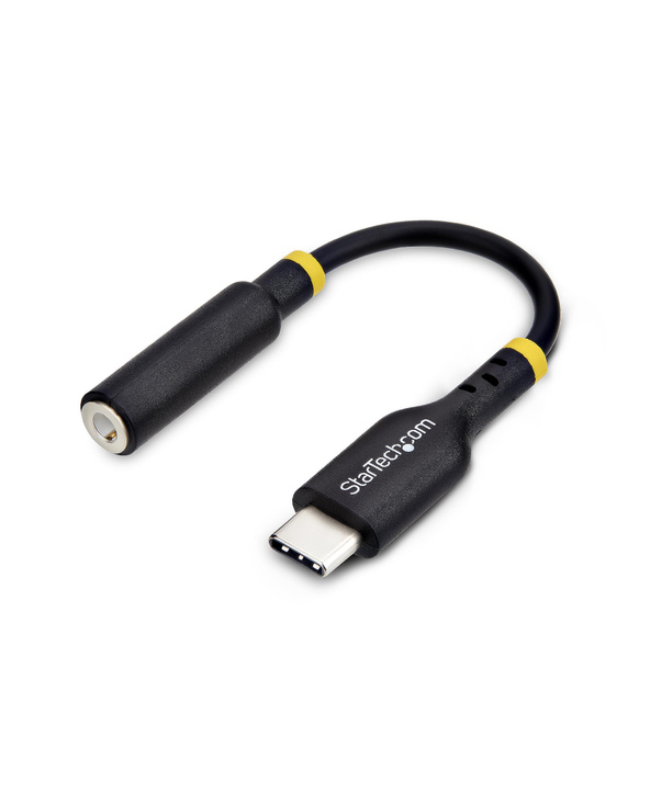 StarTech.com Adaptateur Audio USB-C vers Prise Casque/Casque 3,5 mm TRRS, Dongle Aux USB Type-C vers Jack, Hi-Fi 32-bit DAC, pou