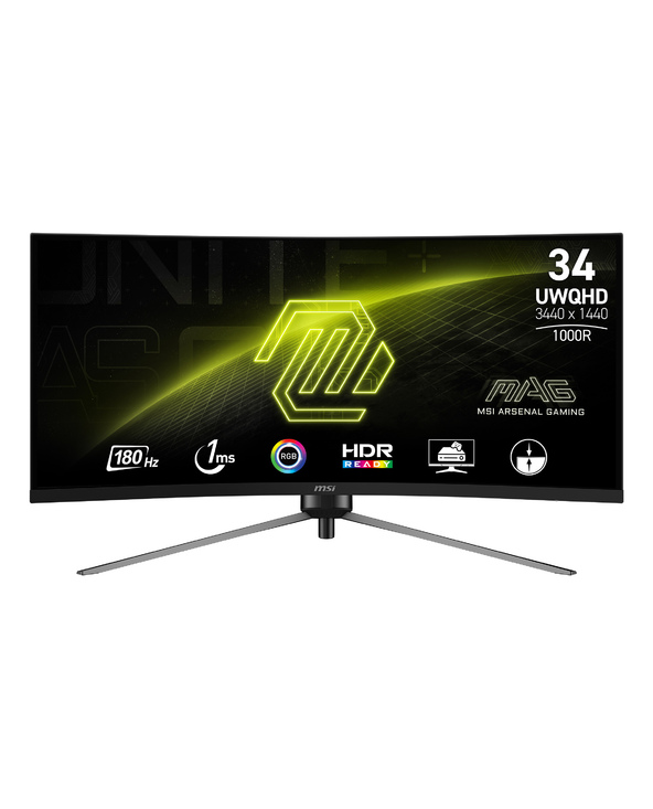 MSI MAG 345CQR 34 UltraWide Dual Quad HD 1 ms Noir