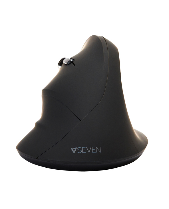 V7 Souris ergonomique verticale 2.4 Ghz pour gaucher MW400L - Noire - Connectivité sans fil - Interface USB